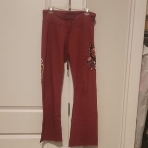 Ed Hardy Red Graphic Sweatpants